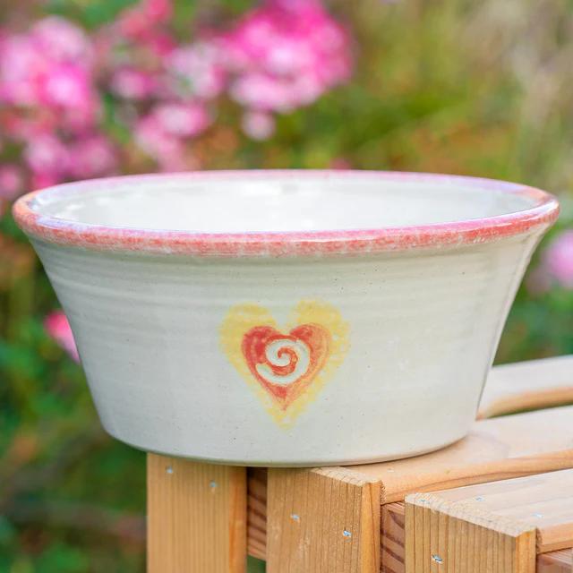 EM-Kin Keramik Hundenapf - Steinzeug Herz