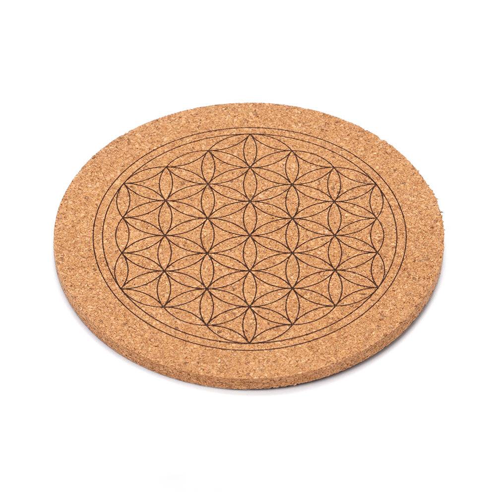 Kork Untersetzer Blume des Lebens 13,5cm