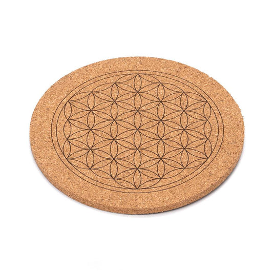Kork Untersetzer Blume des Lebens 13,5cm