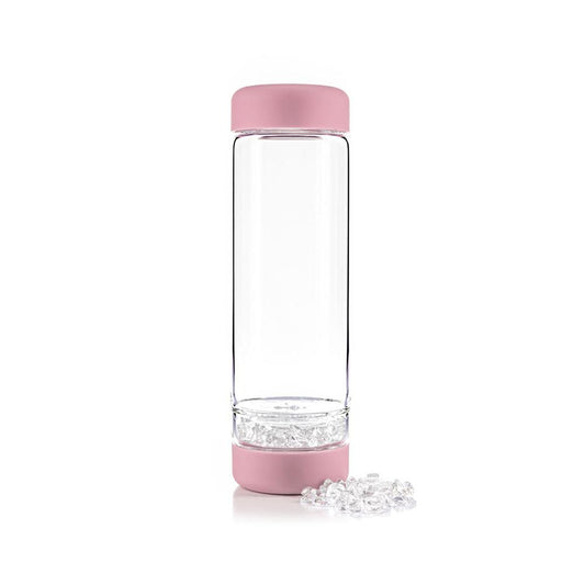 Vitajuwel Trinkflasche Inu Blossom Rose Bergkristall