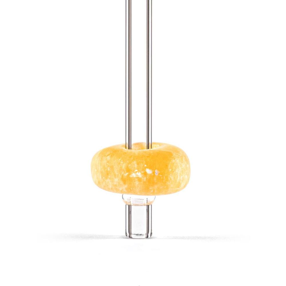 Vitajuwel Trinkhalm Crystal Straw Orangencalcit Nahaufnahme