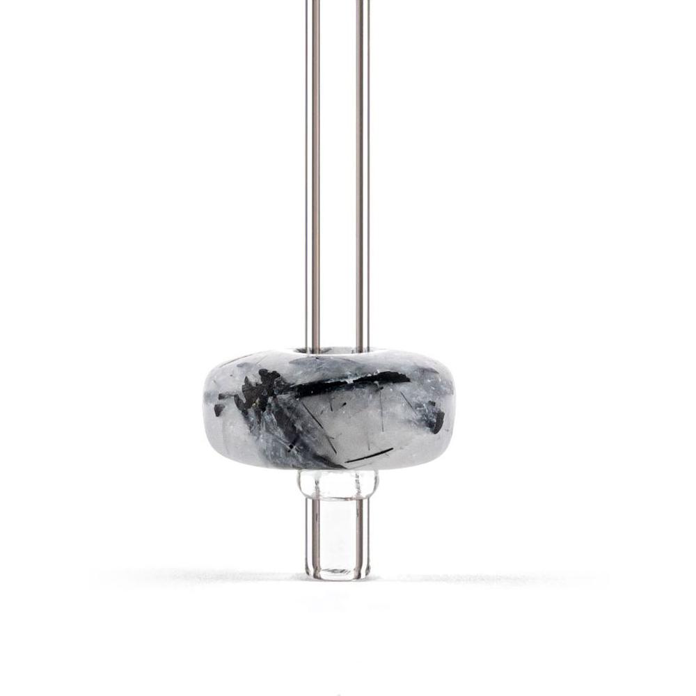 Vitajuwel Trinkhalm Crystal Straw Turmalin-Quarz Nahaufnahme