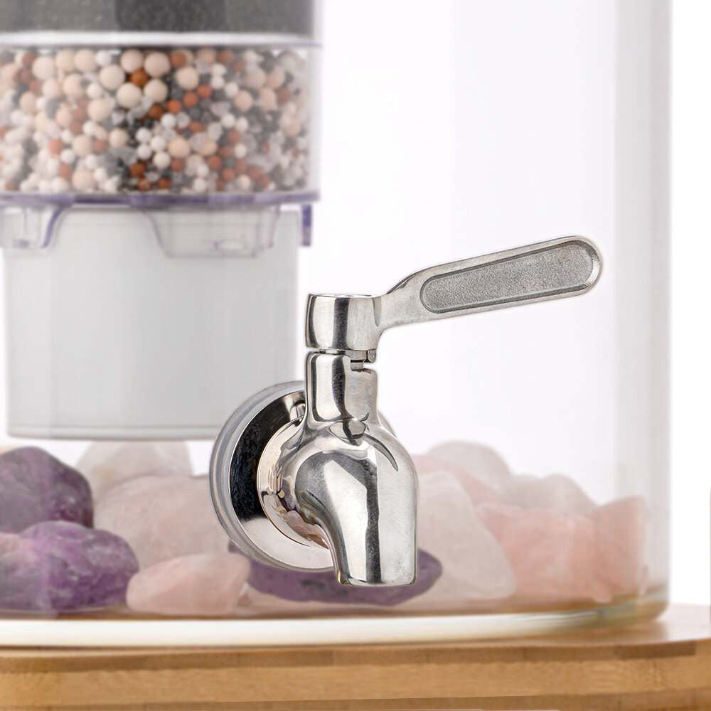 Lotus Vita Edelstahl Wasserhahn für Wasserspender 4 Liter echtes bild