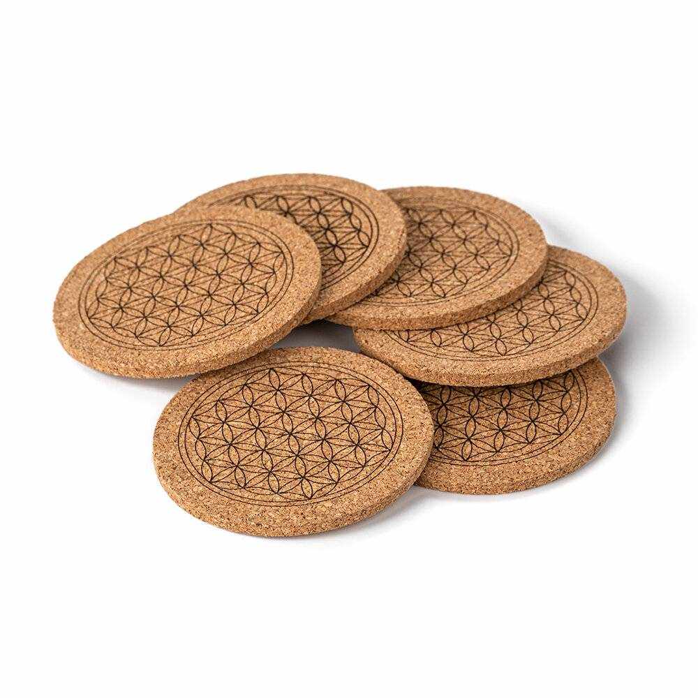 Lotus Vita Kork Untersetzer 6er Set 9,5cm