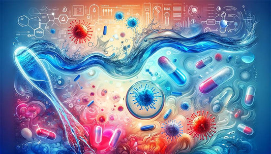 Bakterien, Legionellen und Chemie farbige Illustration