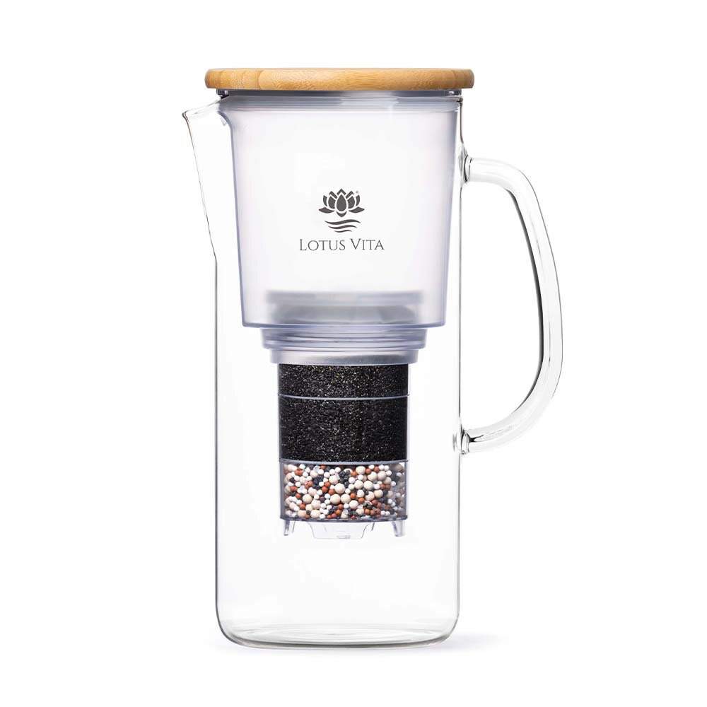 Lotus Vita Glas-Wasserfilter Kanne Enya Natura Plus 1,4L Filterkanne