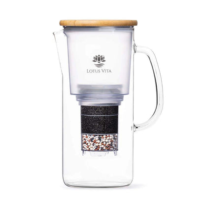 Lotus Vita Glas-Wasserfilter Kanne Enya Natura Plus 1,4L Filterkanne