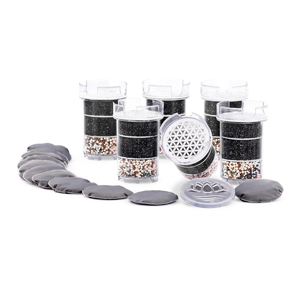 Lotus Vita Natura Plus Ersatzfilter Jahrespaket mit 12x Kalkfilterpads & 6x Filterkartusche