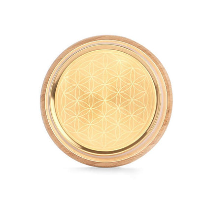 Lotus Vita Wasserfilter Glaskanne Enya mit Bambusdeckel 1,4L - Natura Plus Gold Edition Deckel