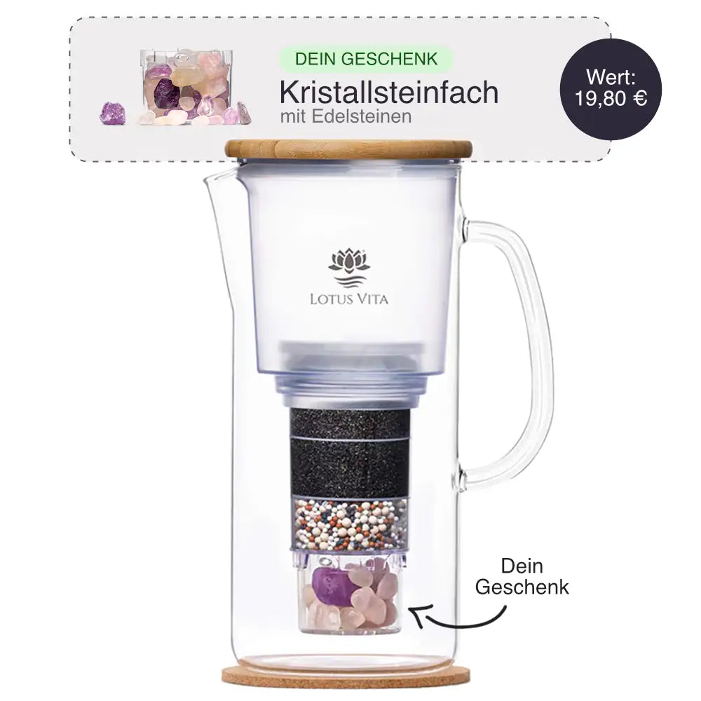 Lotus Vita Wasserfilter-Kanne Enya 1,4L - Natura Plus