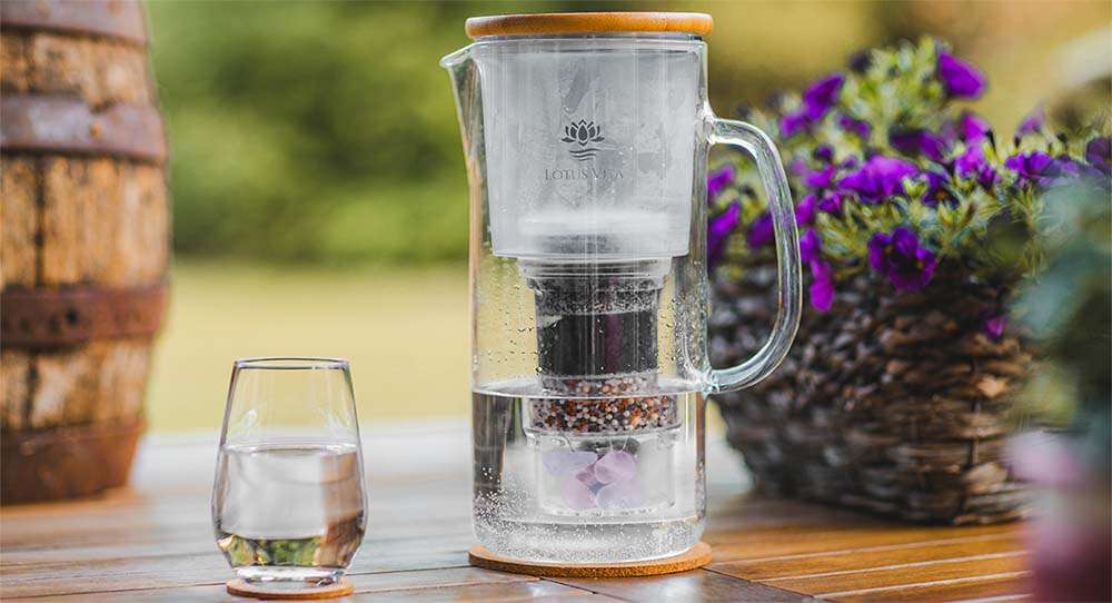 Lotus Vita Wasserfilter aus Glas