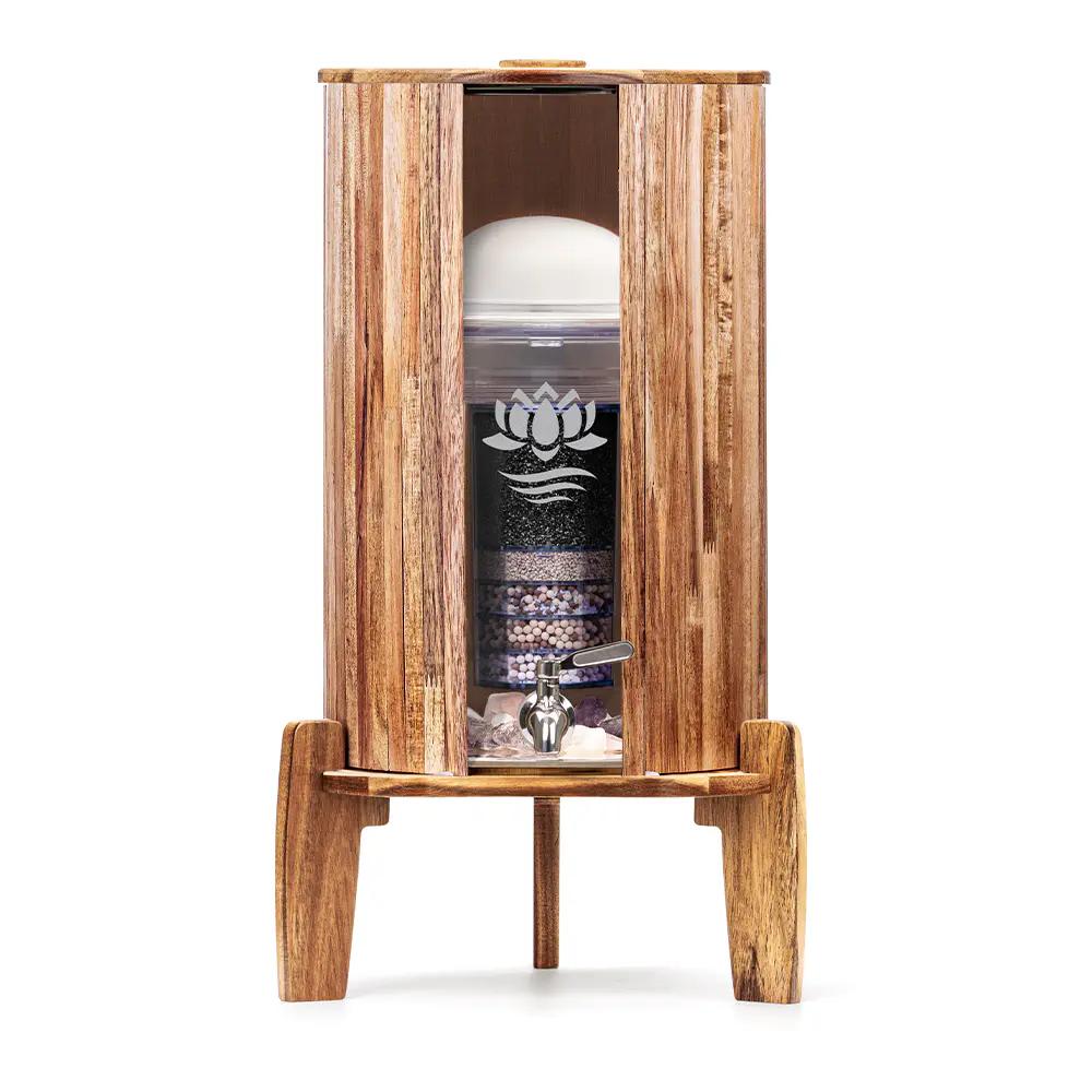 Lotus Vita Wasserspender mit Filter Fontana Kendra 9L Akazie