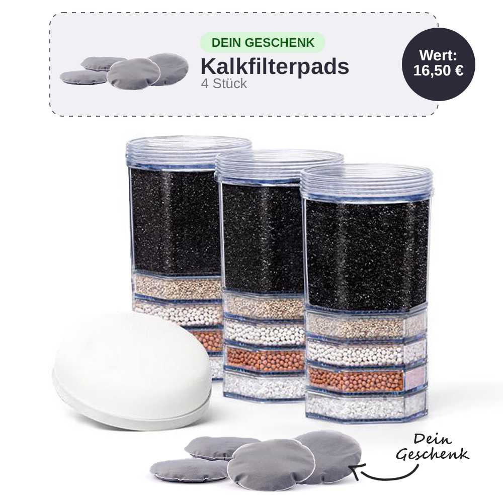 Lotus Vita Ersatzfilter Jahrespaket Anti-Kalk mit gratis 4x Kalkfilterpads
