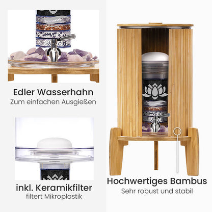 Lotus Vita Fontana Wasserfilter Glas-Wasserspender Kaito Mini 5L