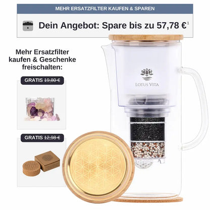 Lotus Vita Wasserfilter-Kanne Enya 1,4L - NATURA PLUS