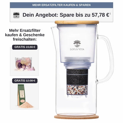 Lotus Vita Wasserfilter-Kanne Enya 1,4L - NATURA PLUS