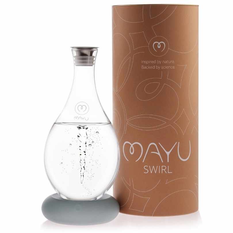 MAYU Swirl Wasserwirbler Dolomite mit 1,5 Liter Glaskaraffe