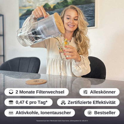 Lotus Vita Wasserfilter-Kanne Enya 1,4L - Natura Plus