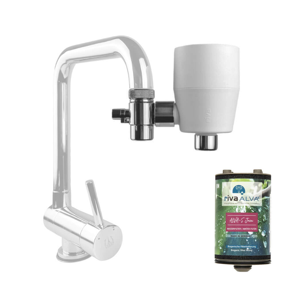 rivaALVA-S Jova Wasserfilter am Wasserhahn weiss cover
