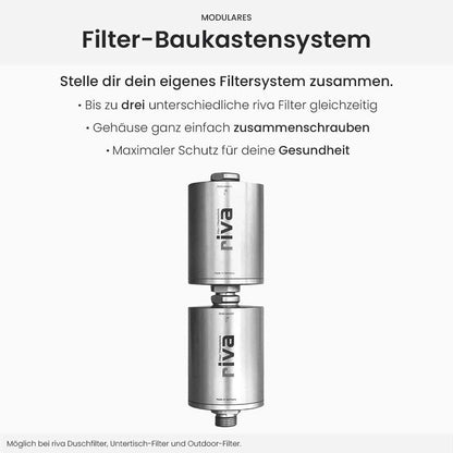 rivaALVA Skin & Hair EM Duschfilter mit EM-Keramik Baukastensystem