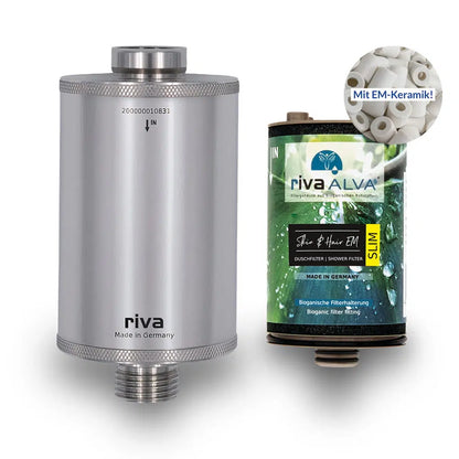 rivaALVA Skin & Hair EM SLIM Duschfilter mit EM-Keramik