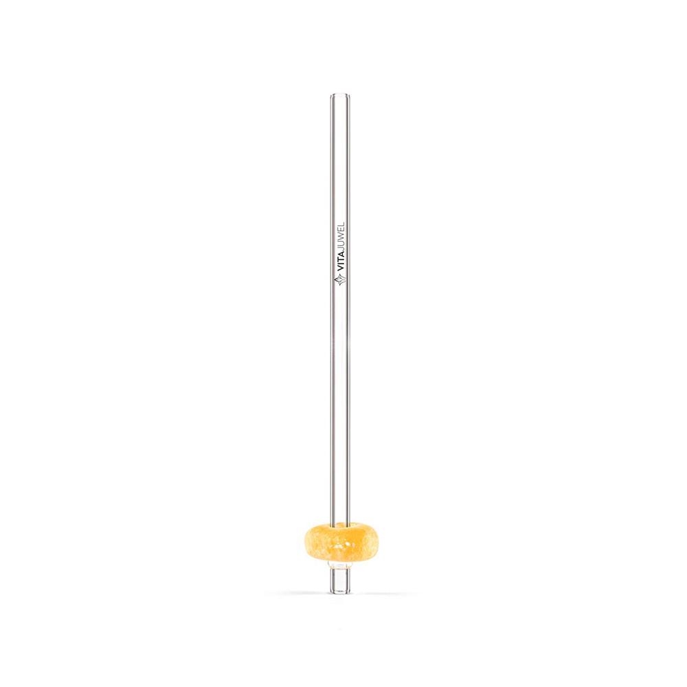 Vitajuwel Trinkhalm Crystal Straw Orangencalcit
