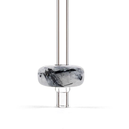 Vitajuwel Trinkhalm Crystal Straw Turmalin-Quarz Nahaufnahme