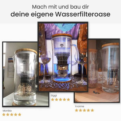 Lotus Vita Wasserfilter Glaskanne Enya mit Bambusdeckel 1,4L - Natura Plus Bewertungen