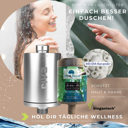 rivaALVA Skin & Hair EM Duschfilter mit EM-Keramik