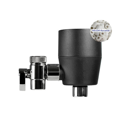 rivaALVA-S Jova EM Wasserfilter am Wasserhahn mit EM Keramik Schwarz