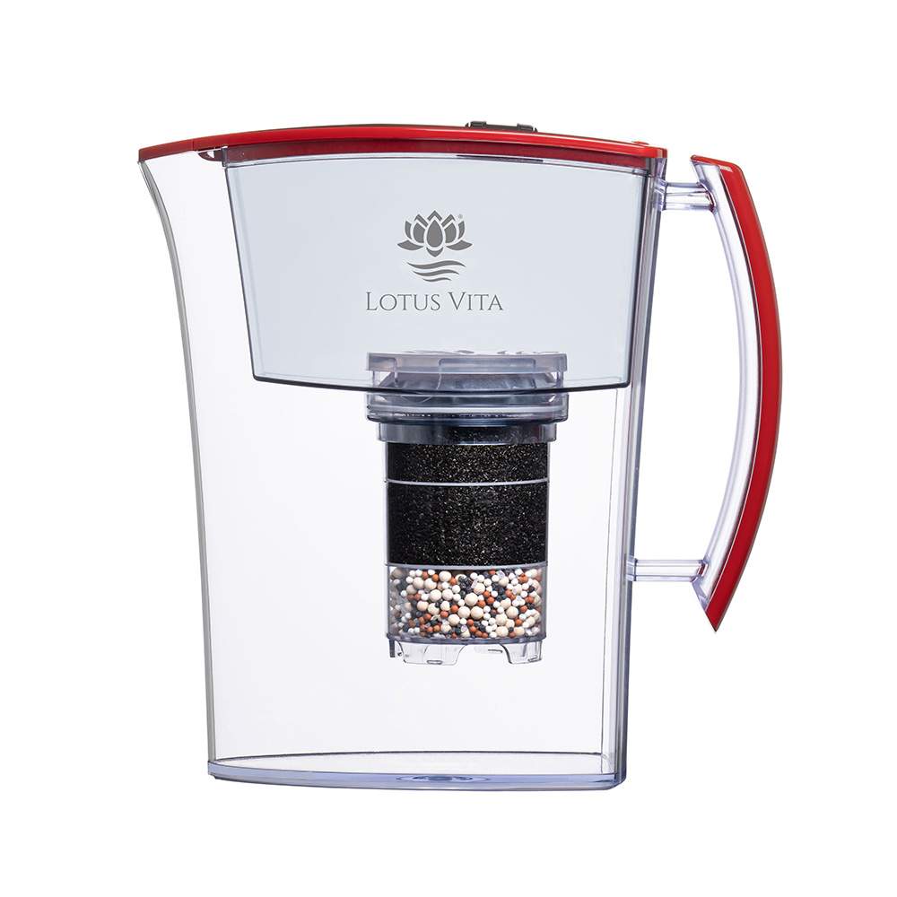 Lotus Vita Wasserfilter-Kanne Lotus 1,6L - Natura Plus Rot