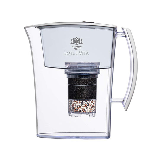 Lotus Vita Wasserfilter-Kanne Lotus 1,6L - Natura Plus Weiß