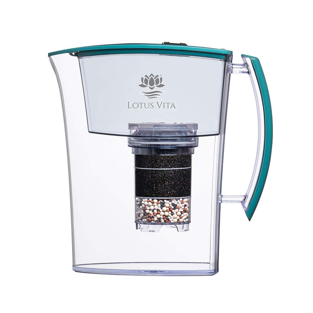 Lotus Vita Wasserfilter-Kanne Lotus 1,6L - Natura Plus Hellblau